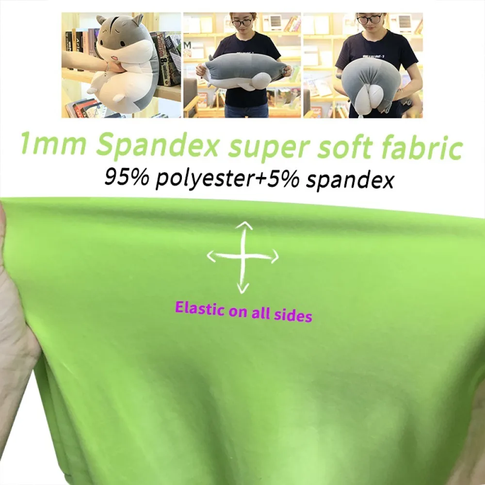 ZYFMPTEX-tela de felpa elástica 95% poliéster 5% Spandex, tejido de visón de felpa de 1mm, 160x50cm, costura suave y suave para muñecas DIY