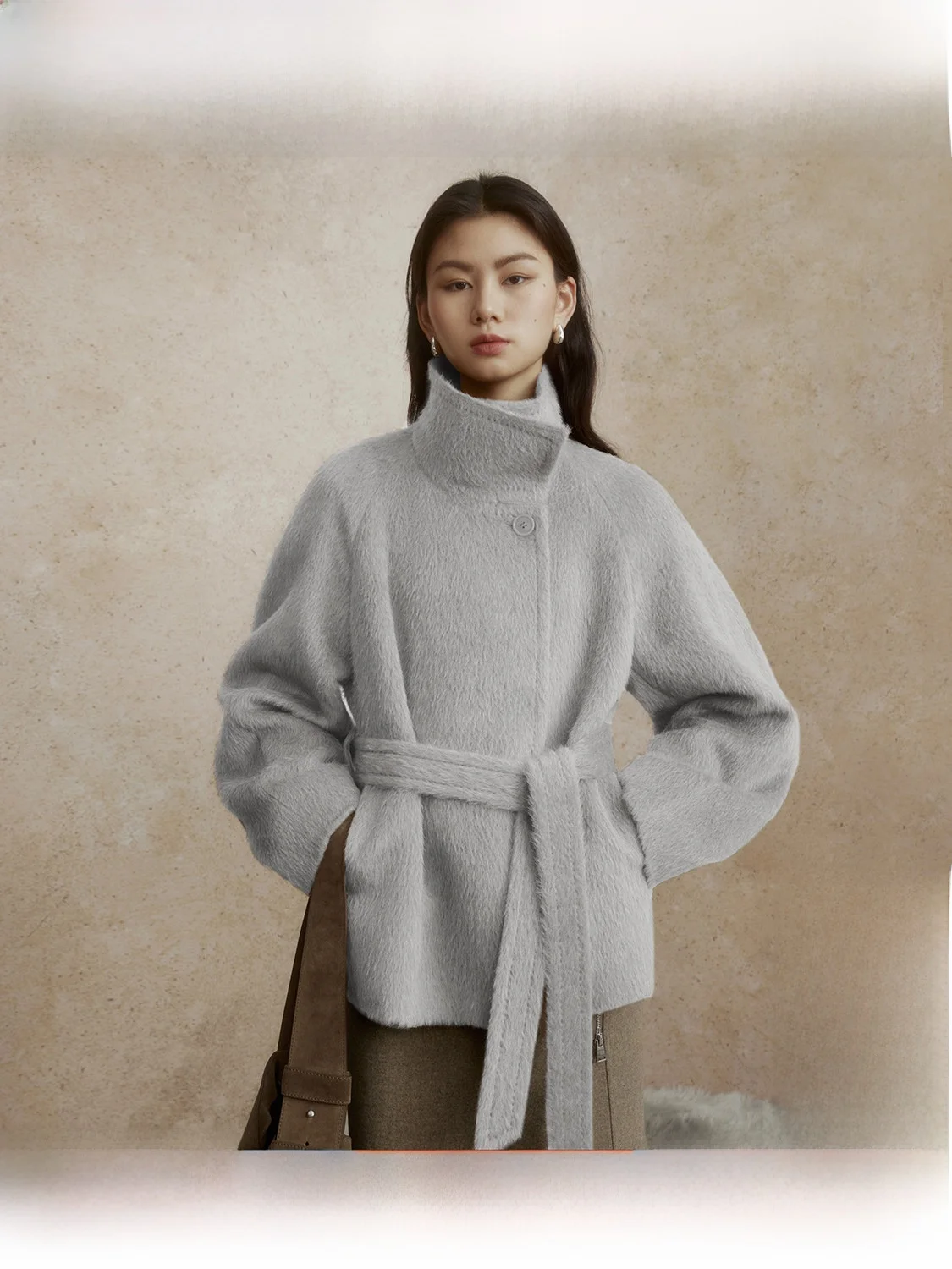 

Зимнее пальто ZhiZhi: женская куртка свободного кроя из верблюжьей шерсти, повседневный молодежный дизайн, эксклюзивная онлайн-модель, модная верхняя одежда