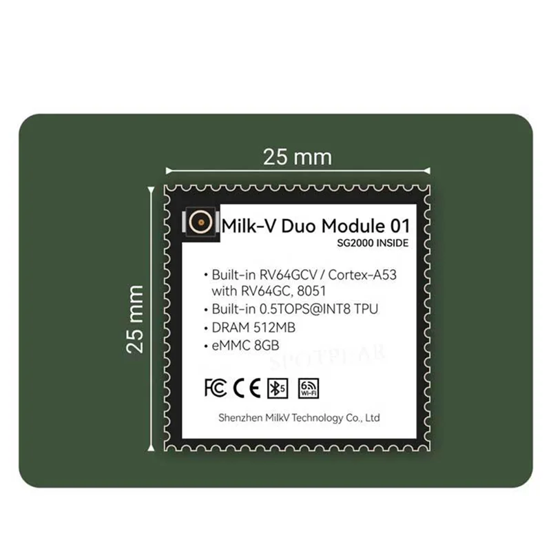 Modulo centrale A33T-Milk-V Duo 01 SG2000 - RISC-V 512 MB, ideale per computer avanzati