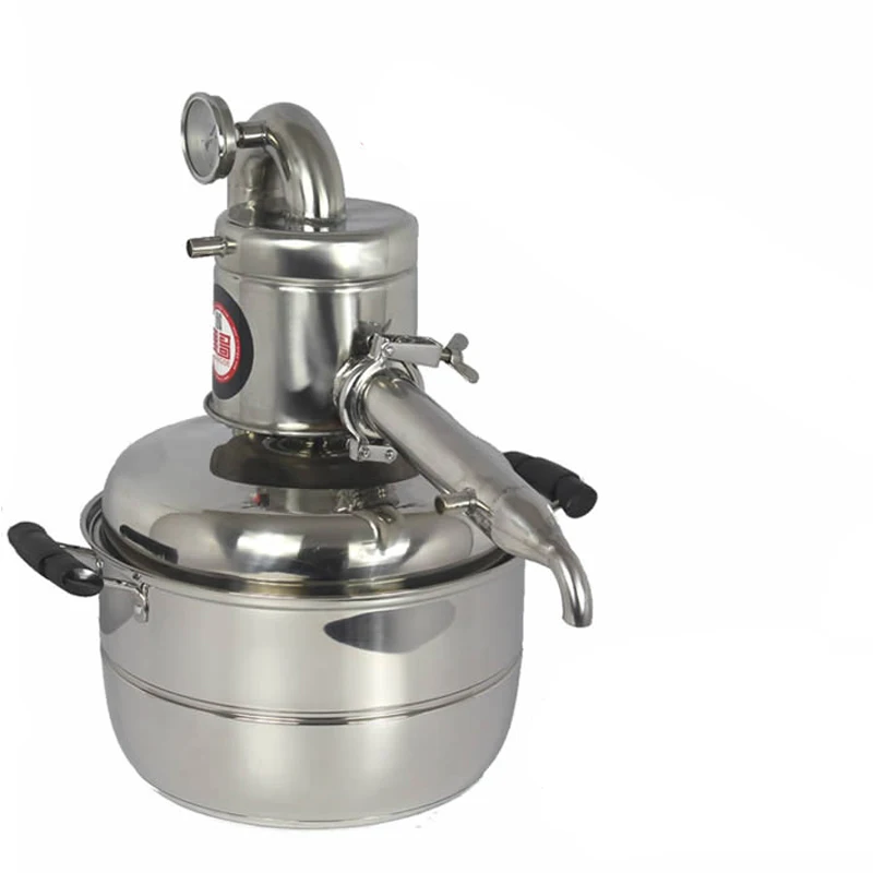 10L 2.64GAL 물 알코올 증류기 홈 브루 키트 스틸 와인 제조 에센셜 오일 보일러 110V / 220V