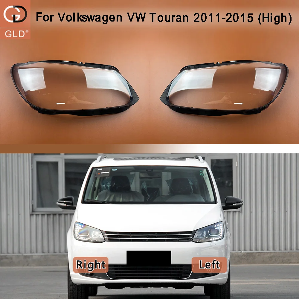 For Volkswagen VW Touran 2011-2015 (High Configuration) Car Headlight Shell Transparent Lampshade Headlamp Cover Lens Plexiglass