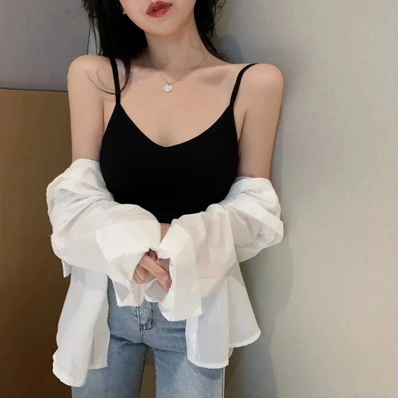 Explosive Style Big U Back Cross Beautiful Back Seamless Sling Threaded Wrapped Chest Tube Top WOMEN'S Casual Bottoming Anti-emp