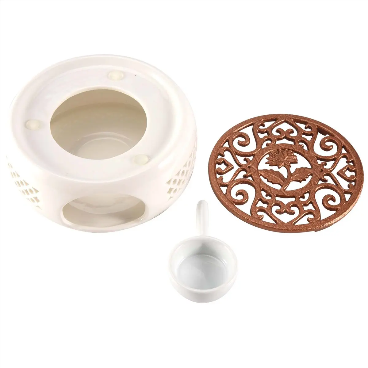 Ceramic Teapot Warmer Holder Base Tea Warmer Insulation Base Tea Coffee Water Warmer Candle Heating Base Holder Teaware &LICG