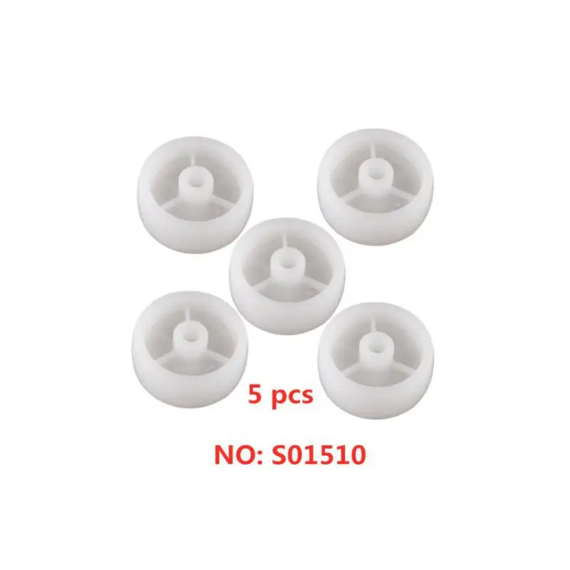 

(5 Packs) 1.5 Inch White PP Single Wheel Diameter 40 Plastic Wear Resistant Nylon Caster Furniture