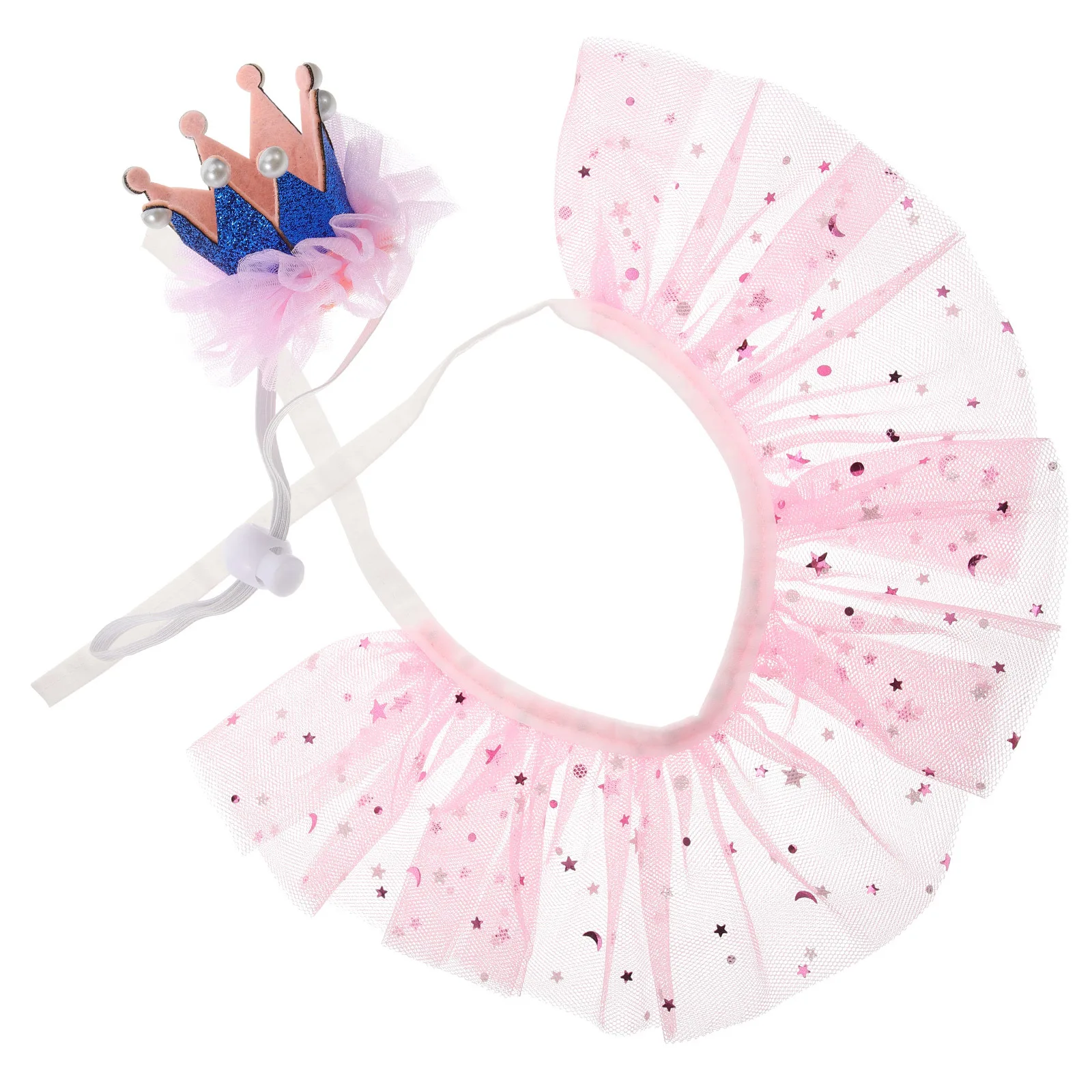 

1 set Flower Trim Collar Set For Cats Adjustable Skin-Friendly Breathable Pet Neck Decor Kitten Hat Holiday Accessory Cat Supply