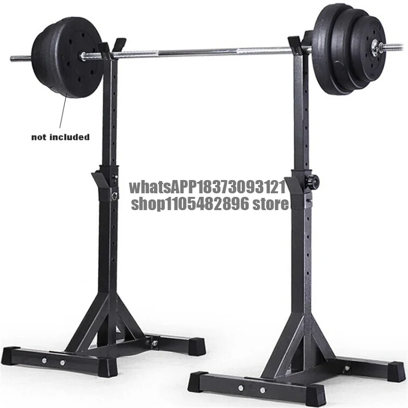 Steel Barbell Stand Weight Lifting Split Barbell Squat Rack Stand Adjustable Height Barbell Semi-Frame Indoor Fitness Equipment