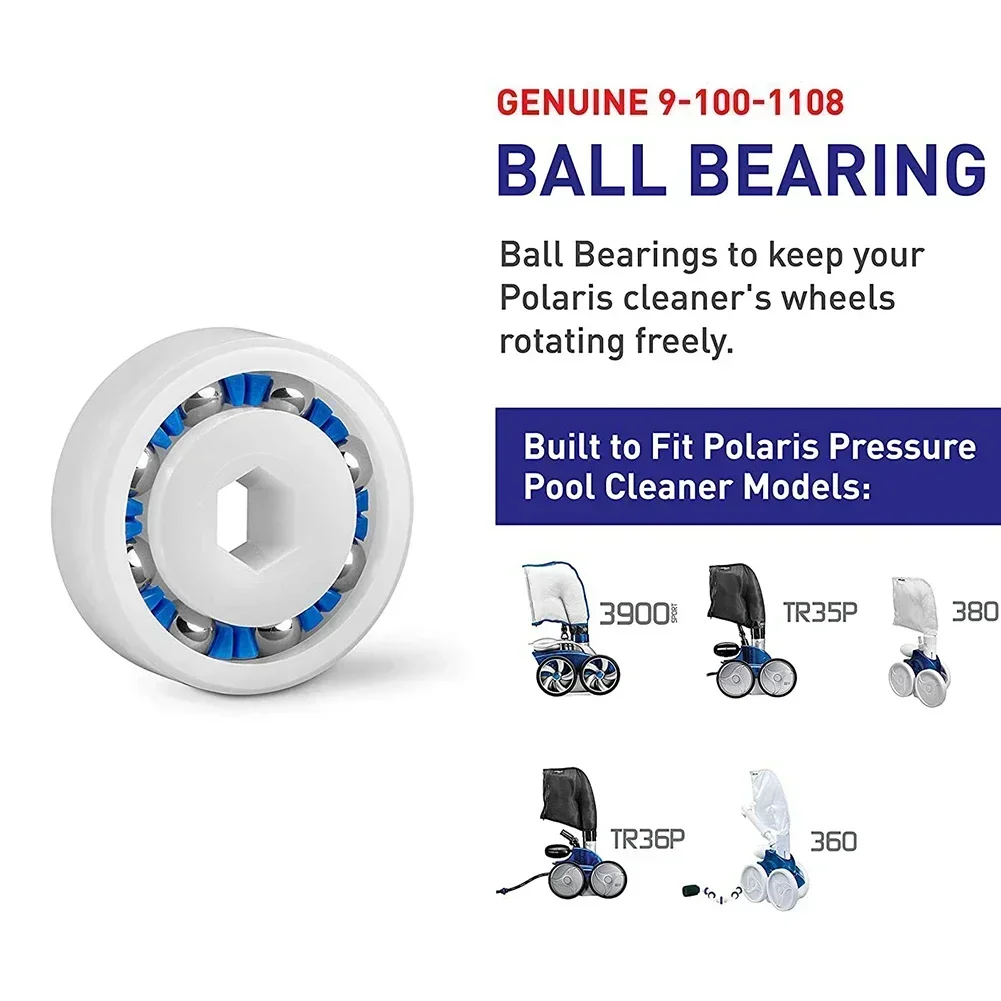 

Engine Bearing Improved Efficiency and Performance Wheel and Engine Bearing Replacement Set of 8 for Polaris Cleaners
