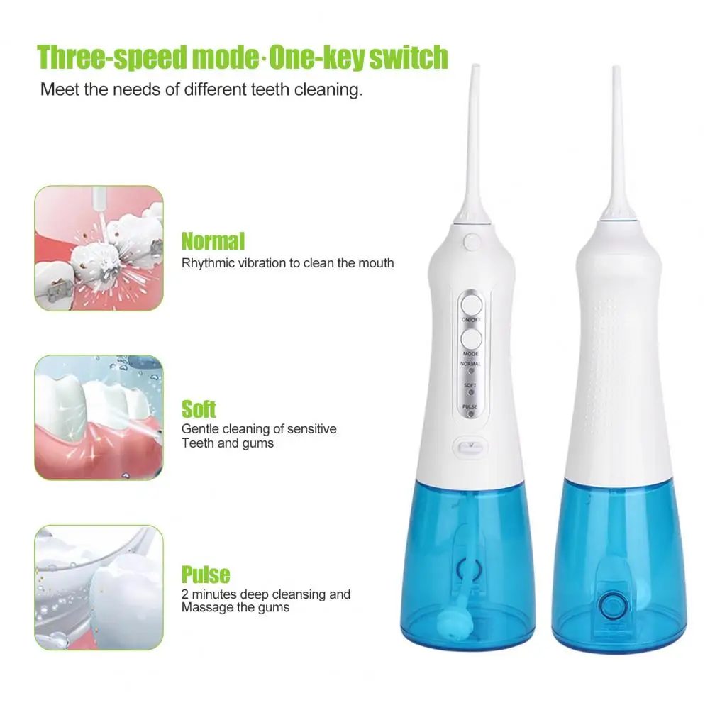 IPX7 Waterproof Portable Water Flosser - 360° Rotatable Tip Oral Irrigator for Deep Cleaning, Ideal for Travel