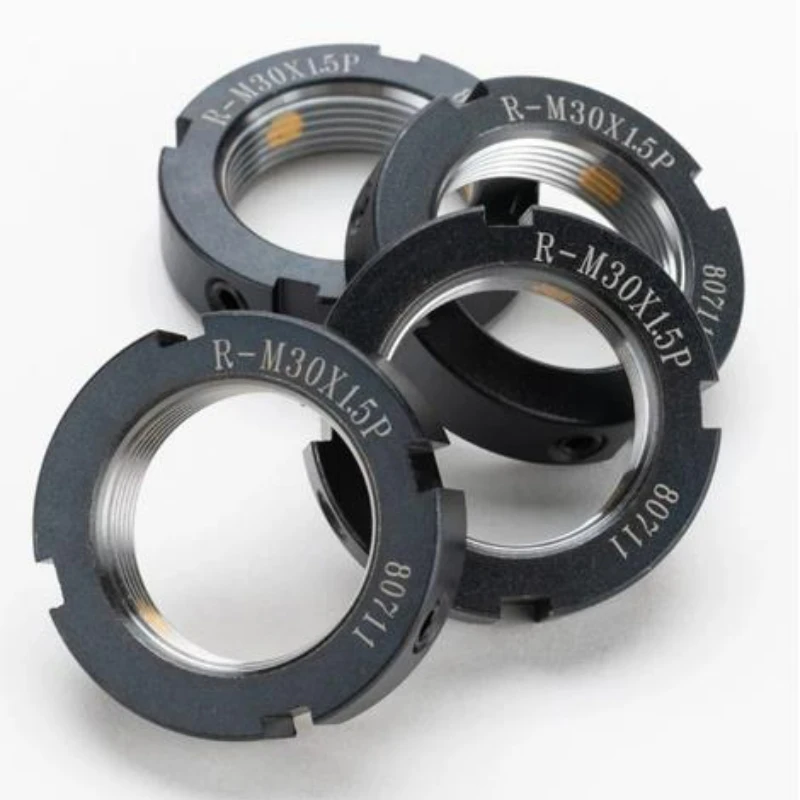 M6-M50 42CrMo Precision R-Type Radial Lock Nut Lock Nut Machine Tool Screw Bearing Anti-return Anti-Loose Round Nut