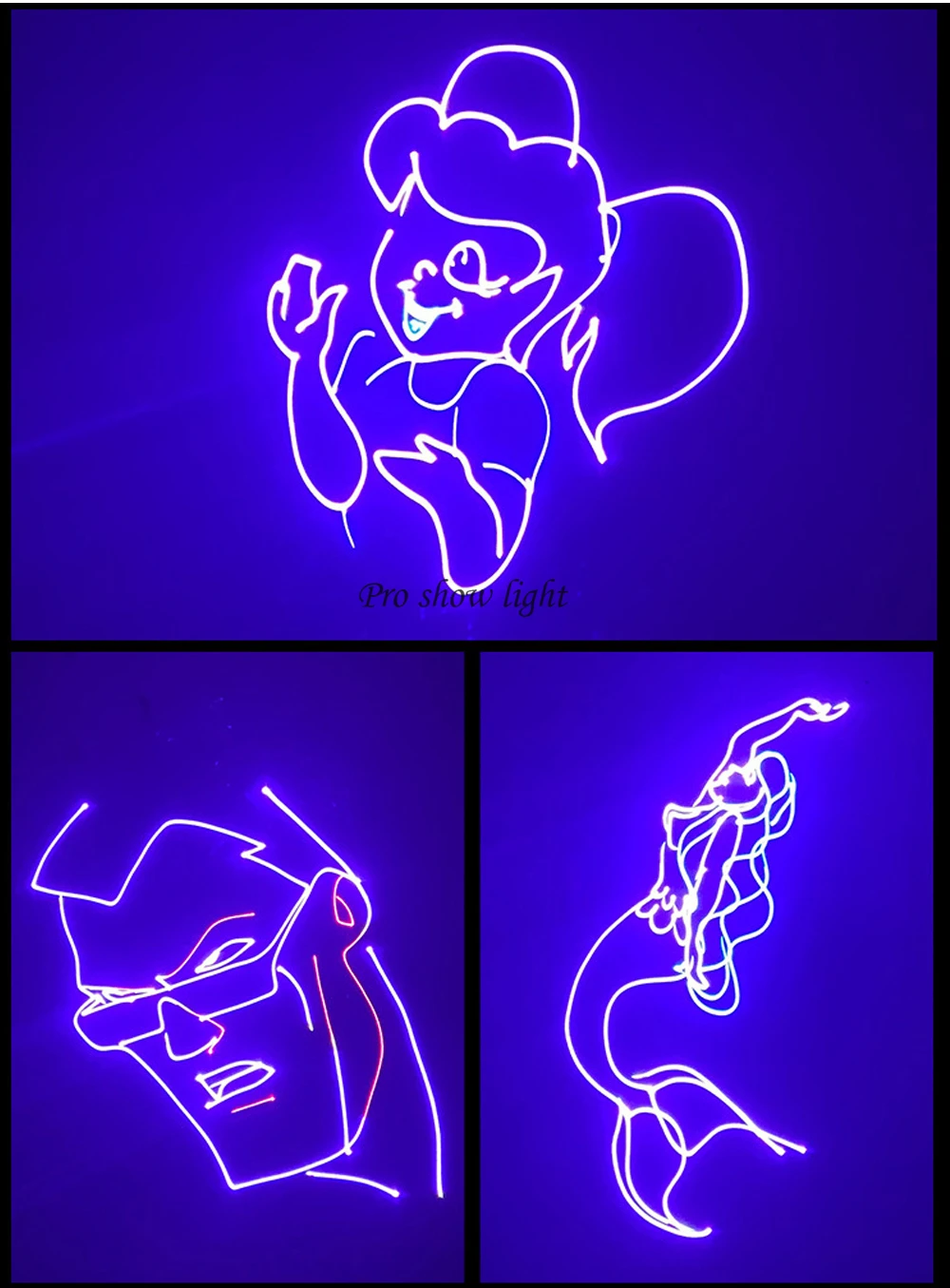 Cartão SD ILDA Animação Laser Light, Iluminação Colorida Do Projetor, Controle DMX, Luzes de festa, Beam Effect Scan Laser, 1W