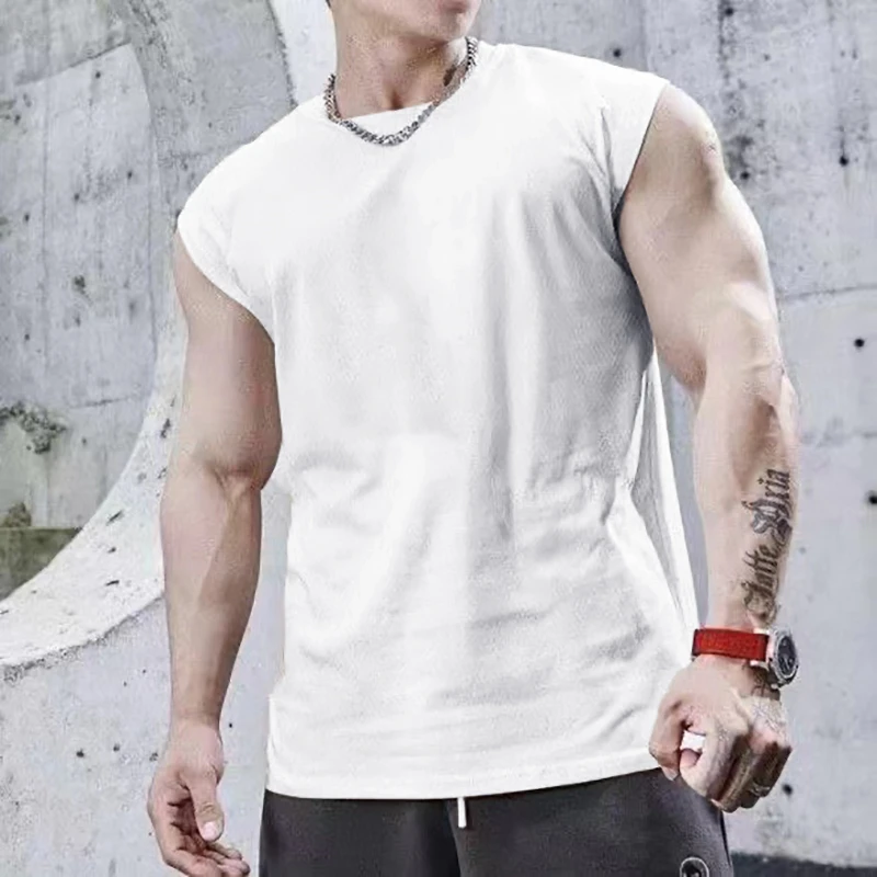 Plain Gym Bodybuilding Muskel Tank Tops Mesh Atmungsaktiv Schnell Trocknend Ärmellose T-Shirts Herren Fitness Workout Sport Lose Unterhemden