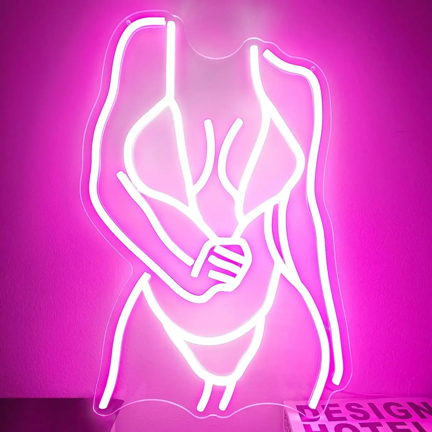 Sexy Lady Body Neon Sign USB Powered LED Neon Light Wall Decor for Game Bedroom Man Cave Bar Birthday Party Gift for Adult