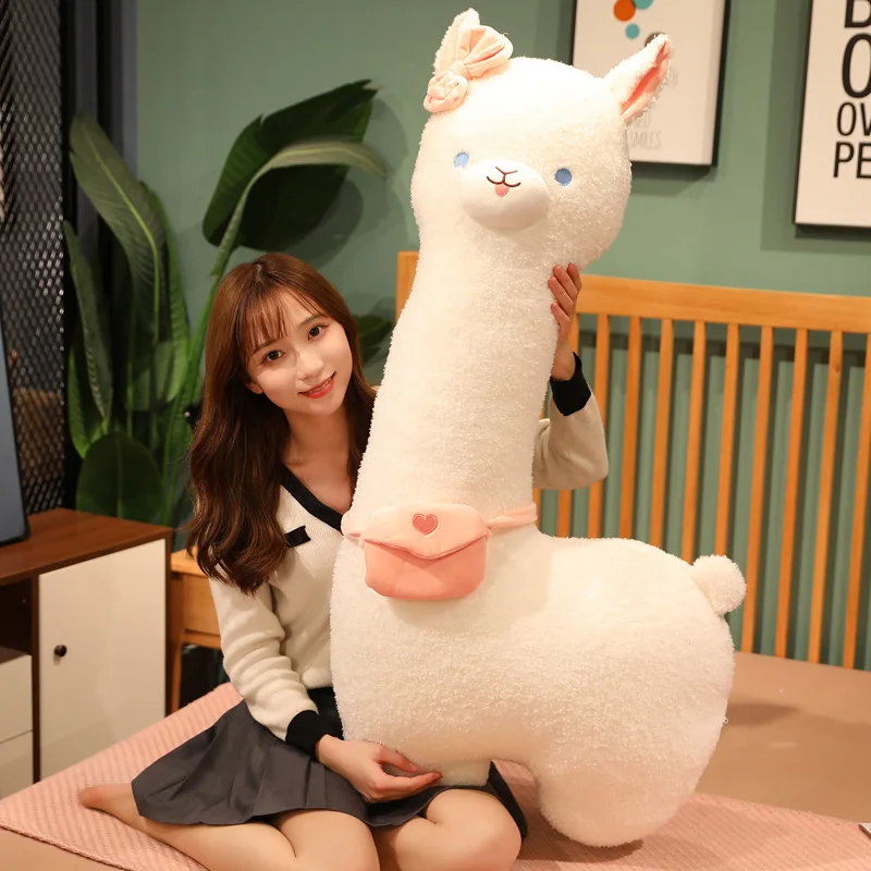 New Arrive 65/85cm Big Cute Soft Kawaii Sheep Alpaca Plush Toys Stuffed Doll Animals For Kids Girlfriend Gift