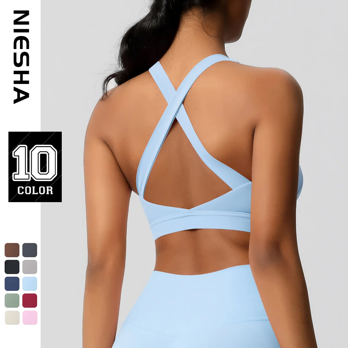 Cloud Feel Tight Yoga Tank Top Women High Support Shockproof Sports Bra Pilates Running Fitness Vest