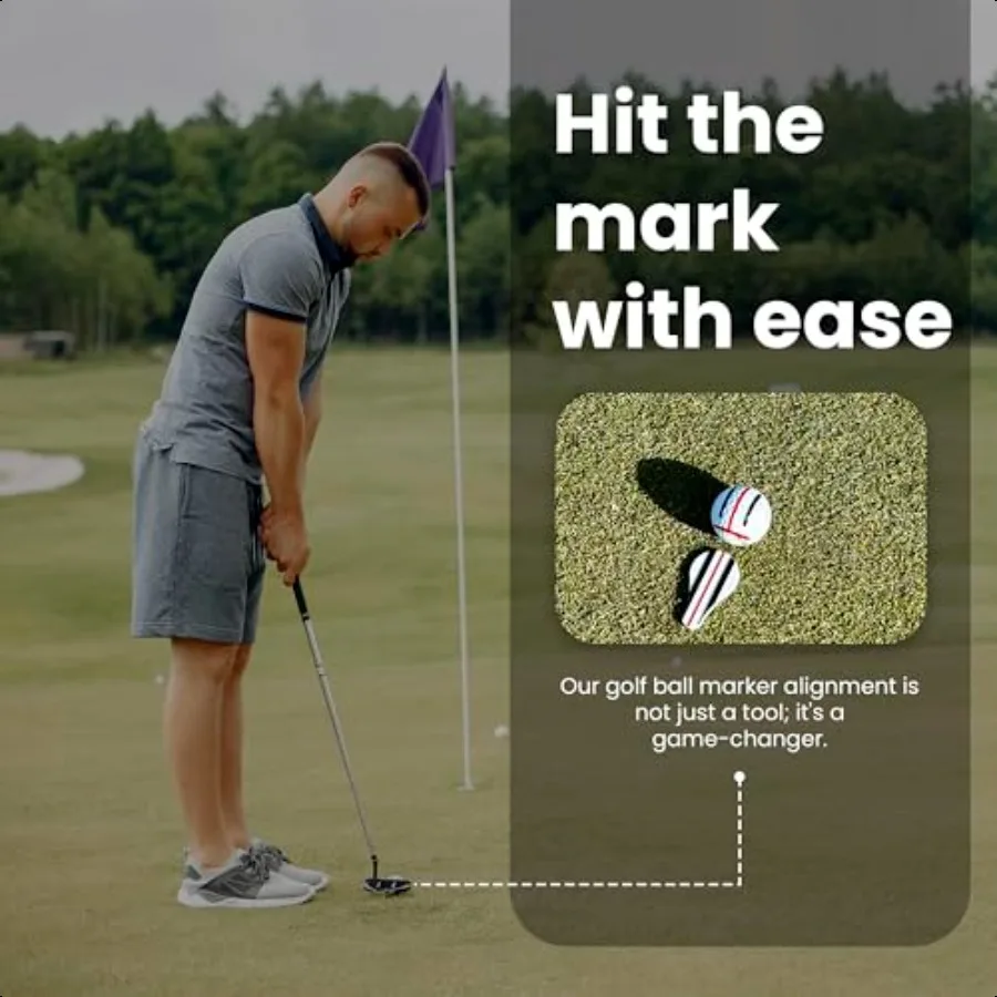 Golf Ball Marker Align Your Putts On The Green Putting Alignment Tool Redline Golf Ball Marker Tool Pn to Lower Your Putts