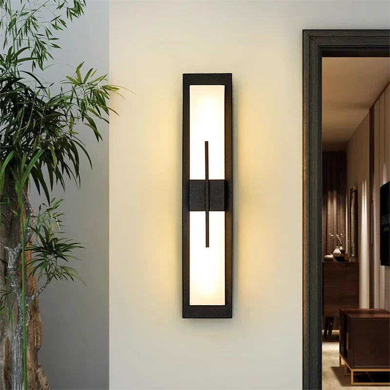 TEMOU-Lámparas LED de pared para exteriores, modernas, eléctricas, sencillas, impermeables, para balcón, pasillo, patio, Villa, puerta, Hotel