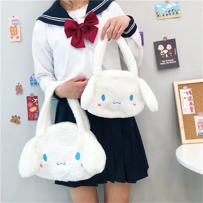 Hello Kittty Kawaii Purses and Handbags Sanrio Kuromi Coin Bags Women Cute Cinnamoroll My Melody Purin Shoulder Crossbody Bags