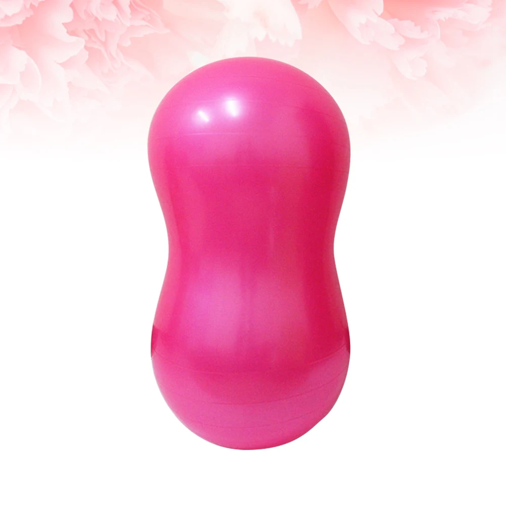 كرة يوجا باللون الوردي السميك المضاد للانفجار، أداة تمارين اليوجا للمنزل وصالة الألعاب الرياضية والبيلاتيس واللياقة البدنية والتدريب على الاستقرار