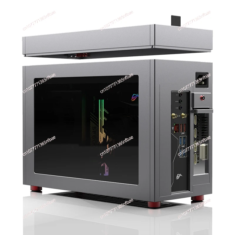 Mini240 Water-cooled Module ITX Chassis, All Aluminum Double Chamfered Tempered Glass Side Pass Through