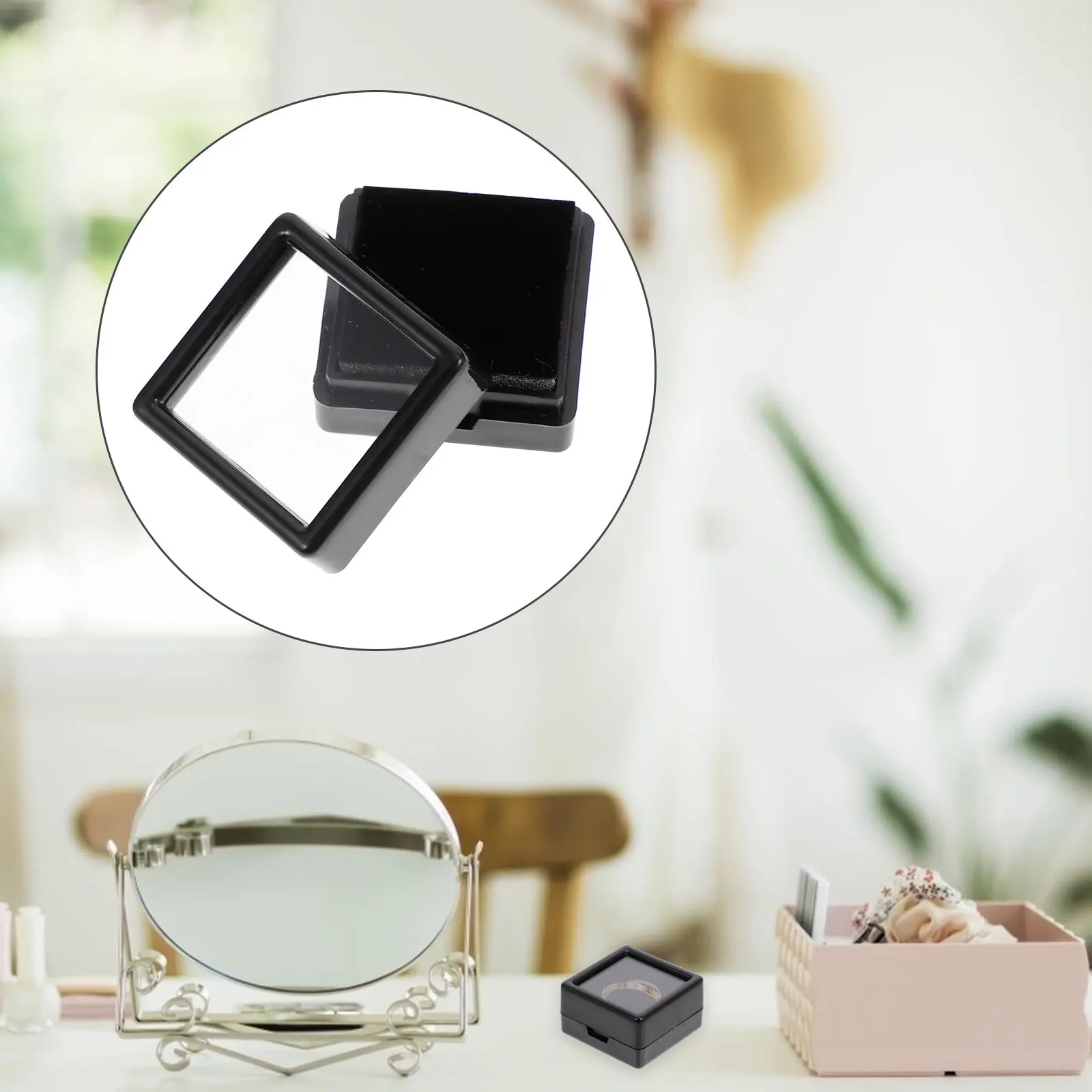 

24Pcs Jewelry Display Box Gemstone Storage Case Clear Base Cushioned Interior for Showing Shine Color Gift Ready