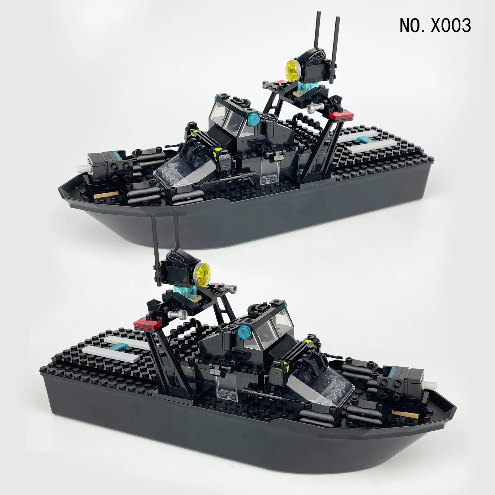 City Series Sea Speedboat SWAT Police Patrol Boat Building Blocks Model Bricks DIY Toys For Kids Gifts