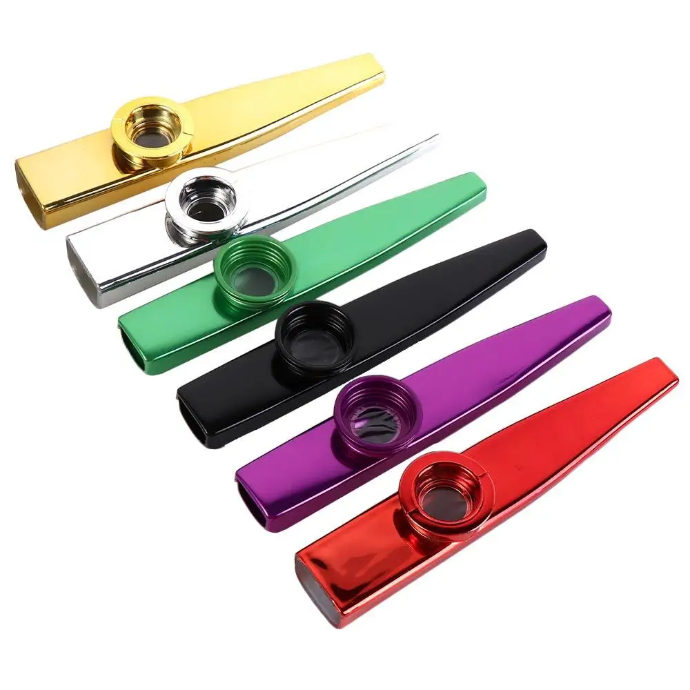 Aluminium Alloy Metal Kazoo Learn Easily Instruments Diaphragm Mouth Kazoos Multi Colors Durable Musical Instruments Flutes