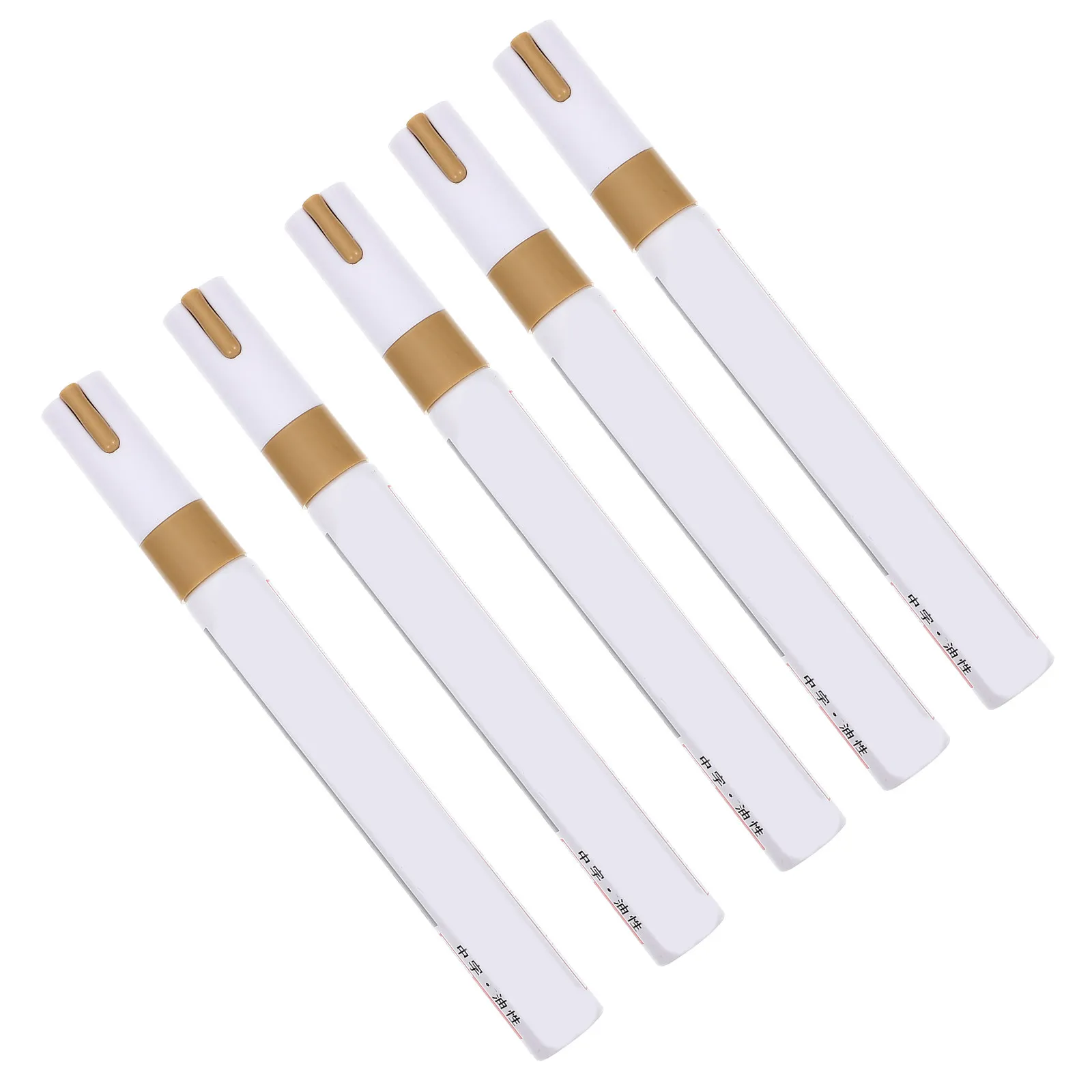 5Pcs Portable Waterproof Paint Markers Gold Paint Pens for Car Scratch Concealment Rust Oxidation Protection Smooth Quick Dry