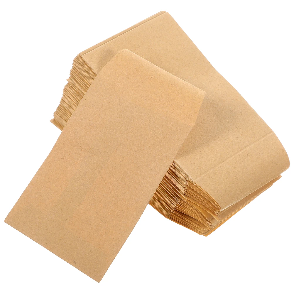 50pcs Envelopes 3 54 x 2 36 Inches Self Sealing Self Sealing Envelopes For Storage Brown Kraft Paper for Storing Cash Jewelry