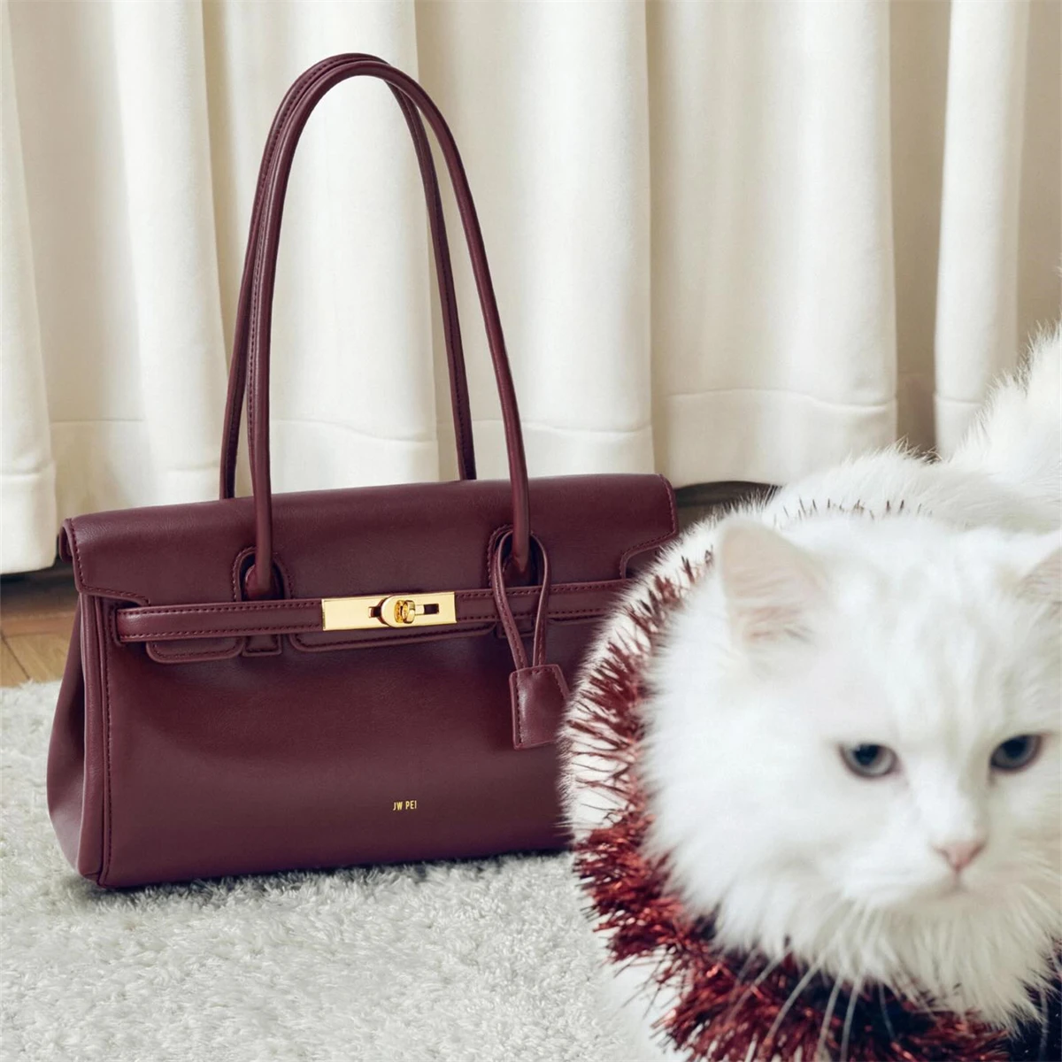 

JW PEI Yara Handbag for Women Tote Bag Black Vegan Leather Designer Shoulder Bag for Work Daily Commuting Pures Brand New