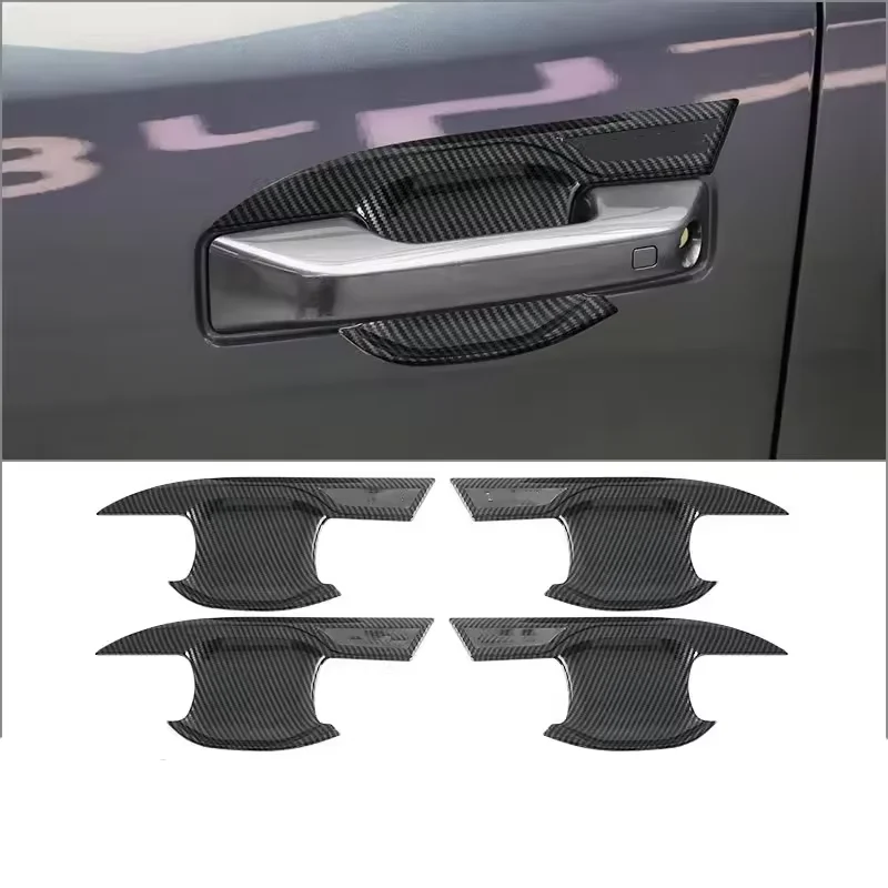 

Для BYD Shark 6 2024 2025 ABS углеродное волокно, дверная ручка автомобиля, крышка, декоративная крышка, накладка, аксессуары
