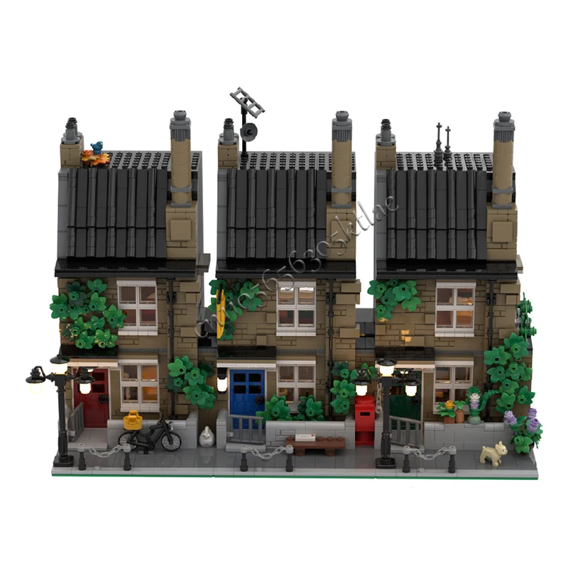 3717 PCS City Engineering Terrassenhäuser MOC Anpassen Modulare Baustein Design Technologie Einfaches DIY Weihnachtsspielzeug Geschenk