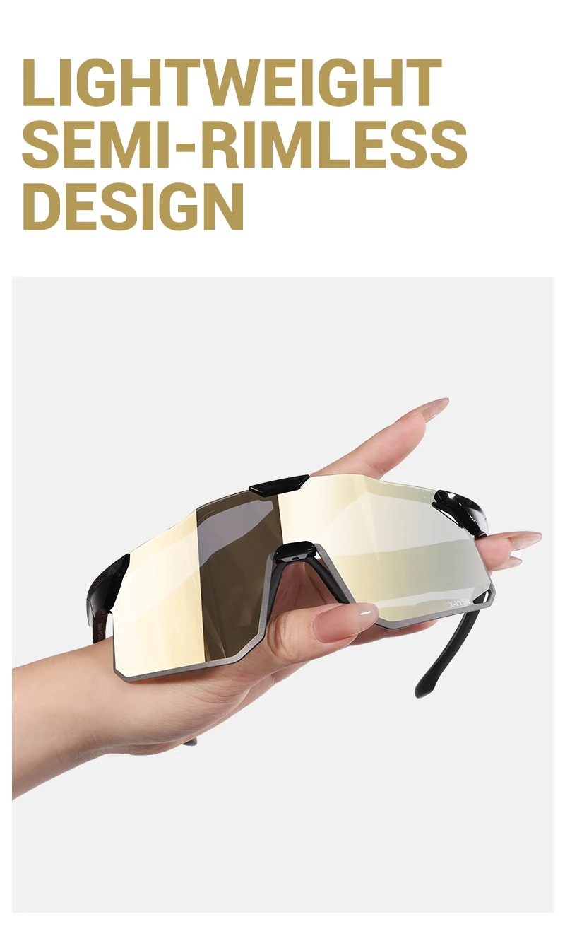Kapvoe Neue Outdoor-Sport Fahrrad Sonnenbrille Radfahren Gläser für Männer MTB Road Fahrrad Brillen Brille UV400 Jagd Fahren 2025 – Detail 3