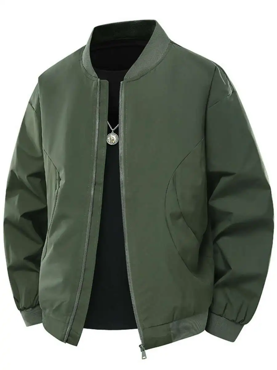 

American Sle Men's Workwear Jaet Casual Spor Ribbed Collar Jaet Spring Autumn New Trendy Brand Children's Daily Wear