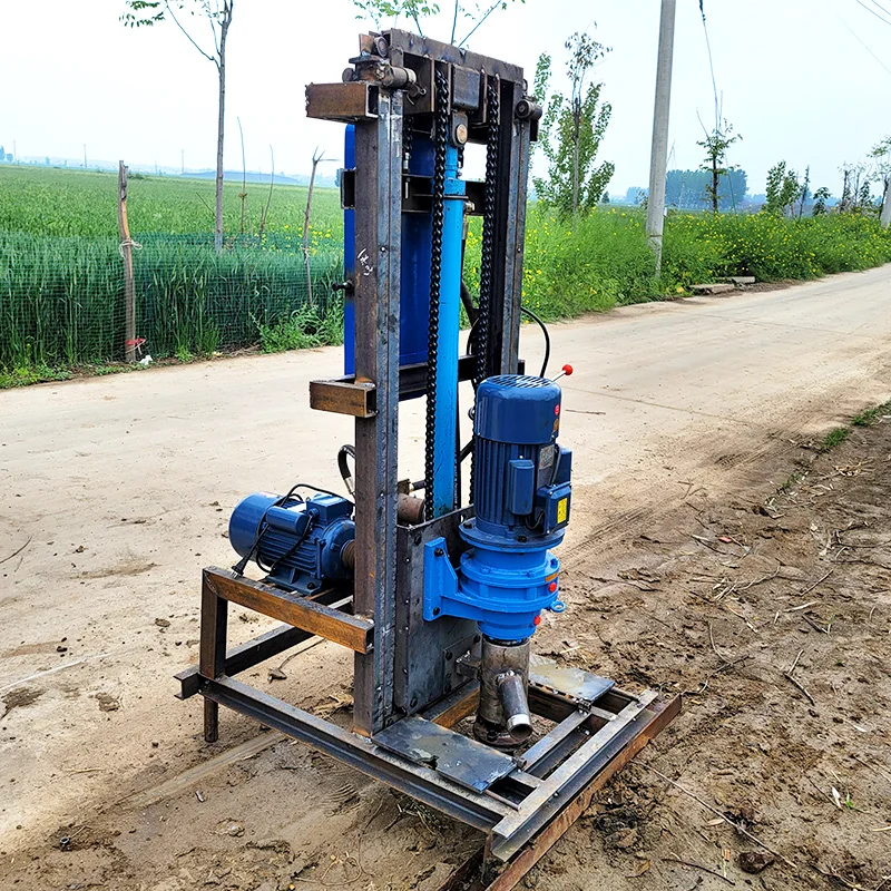 Light Water Well Drilling Rig Electric Dr illing Machine 100m Household Handheld Drilli ng Machine Water Well D rilling Rig