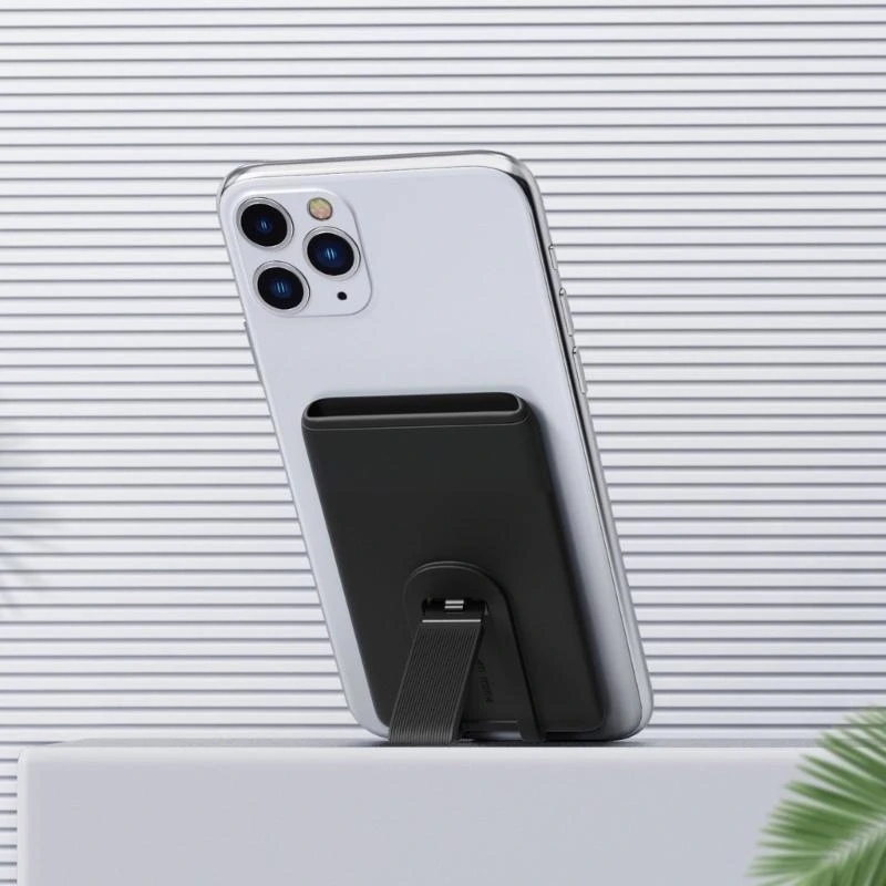 ผู้ถือโทรศัพท์กระเป๋ากระเป๋าเคสการ์ดที่ถือซิลิโคนด้านหลังกาวกาวพร้อมกับ Stand Best Sale