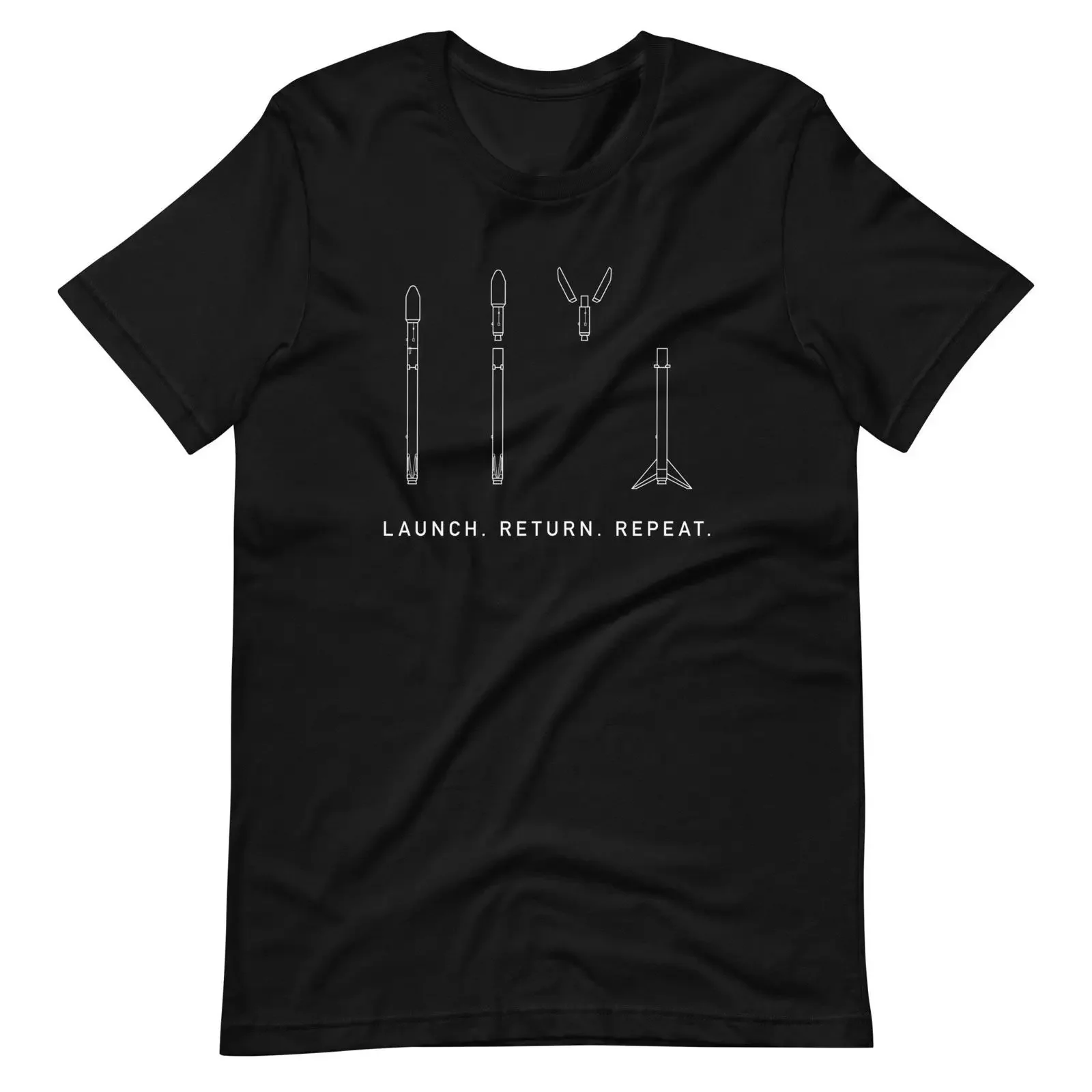 SpaceX Falcon 9 Launch Return Repeat T Shirt vintage Washed fashion designer clothes Stylish streetwear Breathable graphic