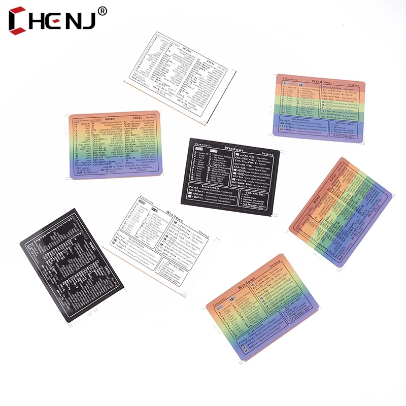 2Pcs Windows/Word Reference Keyboard Computer Shortcut Sticker Adhesive Removable Stickers For Quick Reference Keyboards Guide