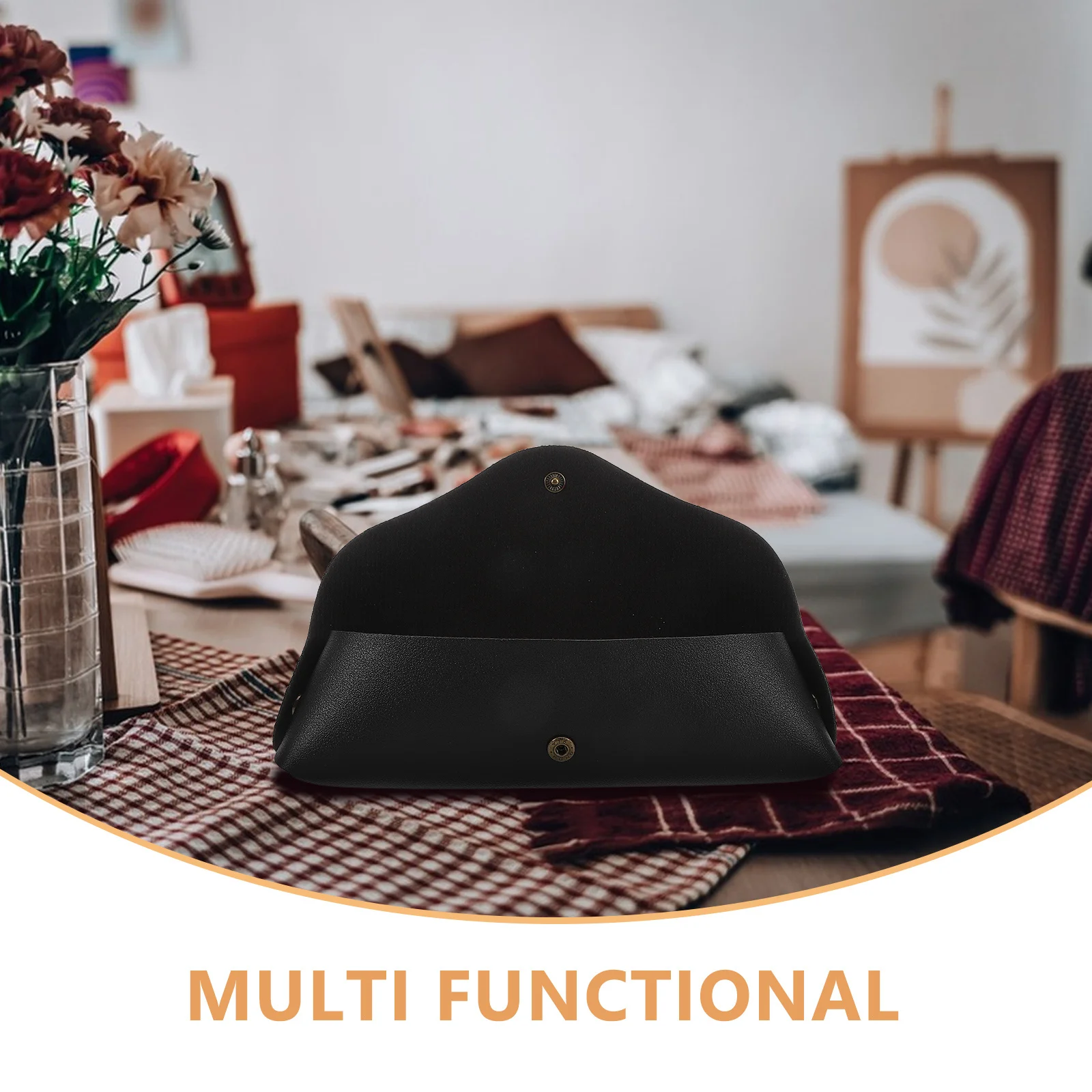 Bolsa de pincel de maquiagem preta durável, bolsa organizadora de viagem compacta para ferramentas e acessórios de beleza, design elegante, bolsa de lápis pequena