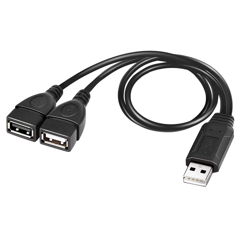 

2025 New-6X USB-кабель-разветвитель, USB 2.0 A «папа» на двойной USB-разъем Y-разветвитель, зарядный кабель