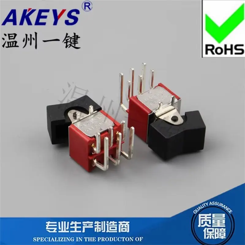 5 uds RLS-202-A3-00 brazo basculante tipo barco botones basculante flexión positiva interruptor de enchufe lateral 6 pies 2 engranajes