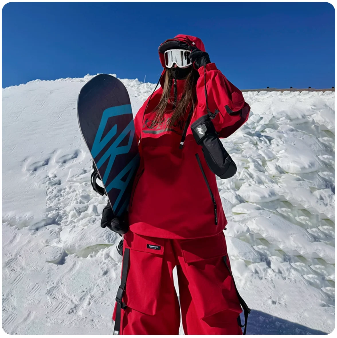 KEEPMONEY ใหม่สไตล์อเมริกันชุดสกีสีขาวกันน้ำสโนว์บอร์ดชุดขนแกะซับฤดูหนาวที่อบอุ่นชุดกีฬาสำหรับผู้ชายผู้หญิง