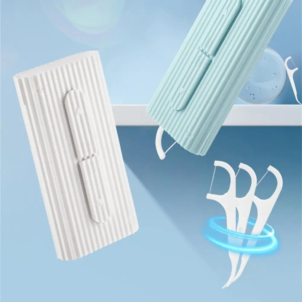 Storage Box Teeth Stick Plastic Portable Carry-on Teeth Cleaning Tool Bathroom Accessories Floss Pick Dispenser Toothpick