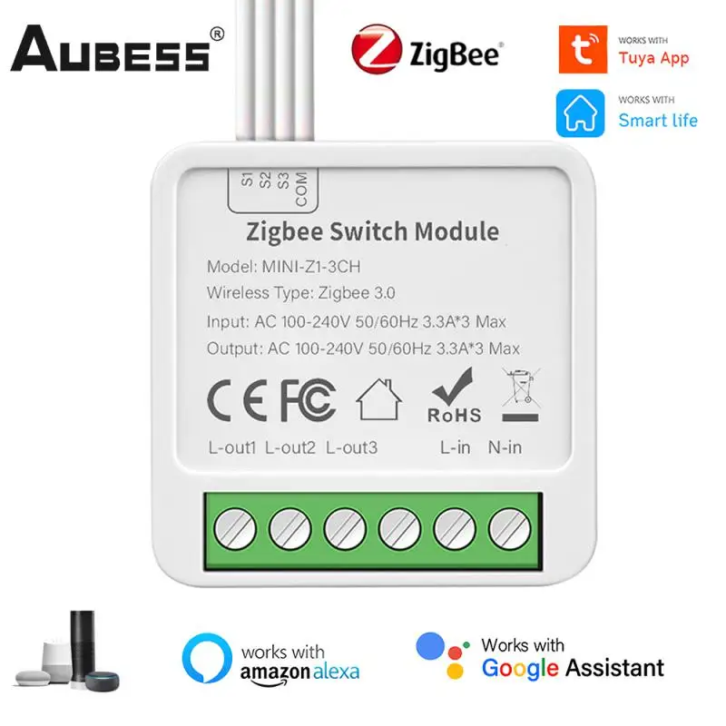 Tuya Zigbee Smart Switch Mini inteligentny przełącznik 2Way Control Timer Smart Home Sterowanie głosowe przez Alexa Google Home Alice Smart Life