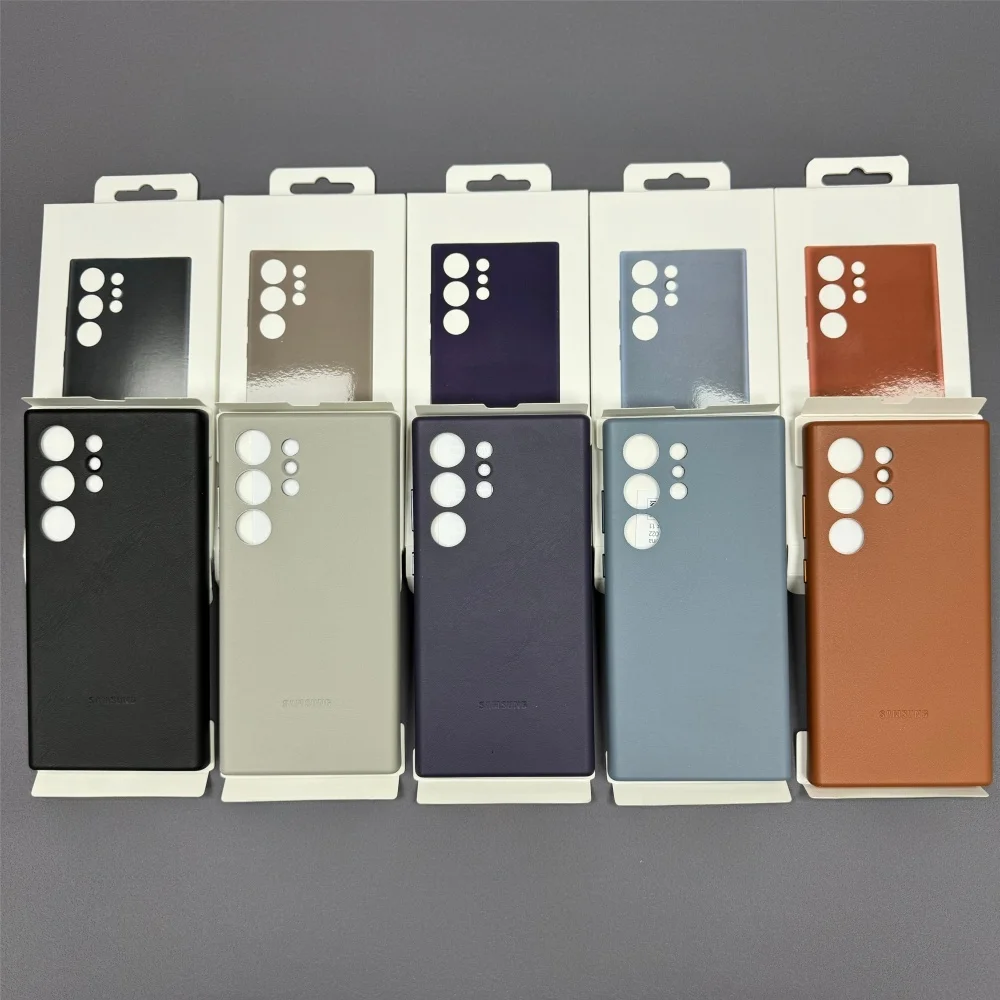 Oryginalne skórzane, miękkie, magnetyczne etui pancerne z pudełkiem, odporne na upadki, do telefonów Samsung S25 S24 S23 S22 S26 Ultra, oficjalne etui kompatybilne z MagSafe. — zdjęcie produktu 2
