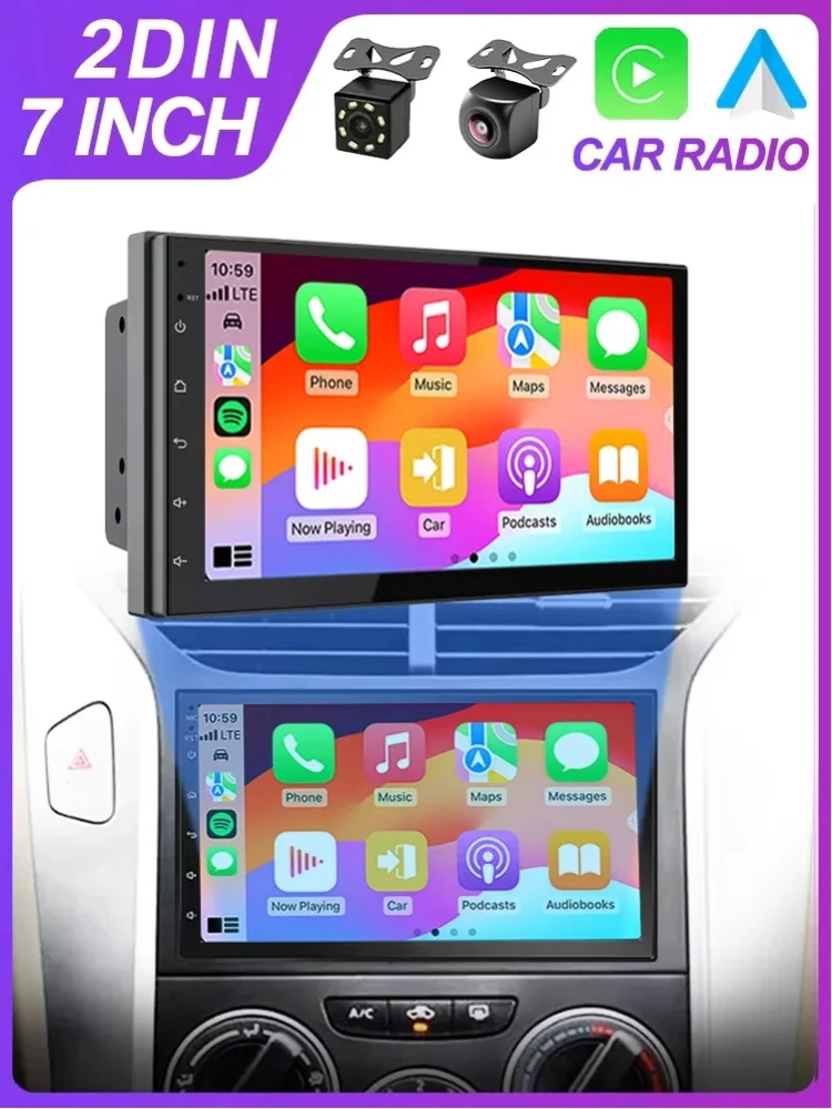 LEHX System Linux 7/9/10 cali Uniwersalne bezprzewodowe CarPlay Android Auto Radio samochodowe Stereo Odtwarzacz multimedialny wideo i audio Airplay Mirror Link Bluetooth SWC Kamera cofania Podwójne — 2
