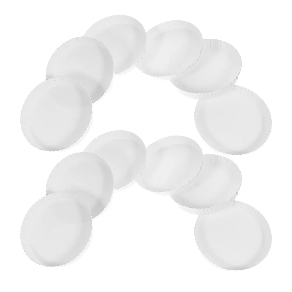 100Pcs White Paper Cup Lids 7Cm for Hotels Guest Rooms Restaurants Bars Hospitality Use Dust Resistant Tight Seal Disposable Cup