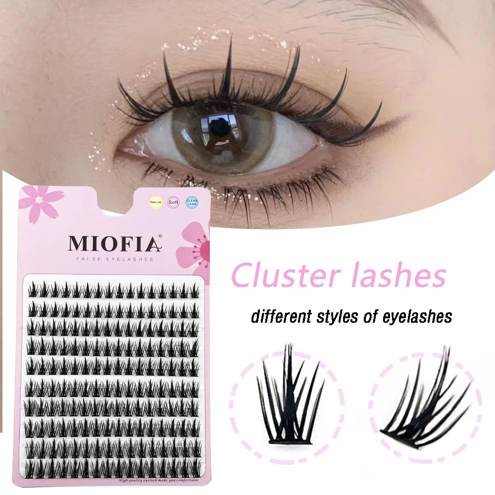 

160 Bunches Mink Eyelash Individual Comics Eyelash Cluster Natural Eyelash Extension Russian Volume Makeup Tools Lashes