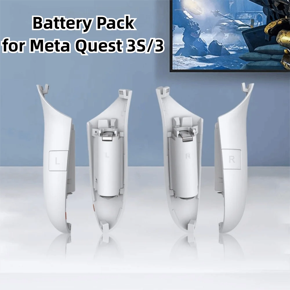 

Rechargeable VR Controller Charging Battery Pack 500MA Right Left Controller Grips for Meta Quest 3/3S VR Headset Controller