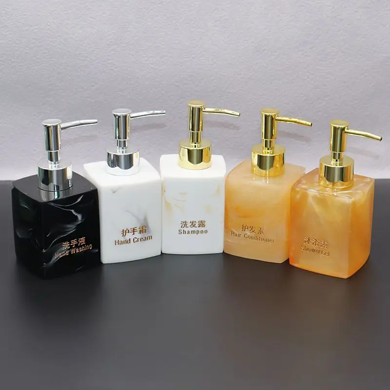 European Hotel Bathroom Hand Sanitizer Bottle Shampoo Shower Gel Dispensing Bottle Press-on Soap Dispenser Bathroom Accessories