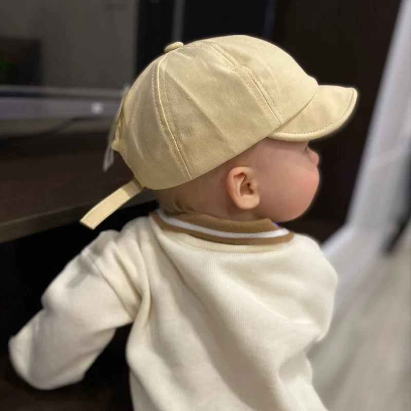 Summer Pure Color Soft Brim Baby Baseball Hat Kids Sun Caps Children Visor Casquette